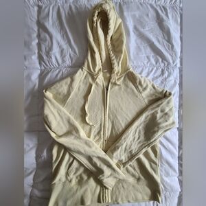 Buttwr Yellow Zip Up Hoodie